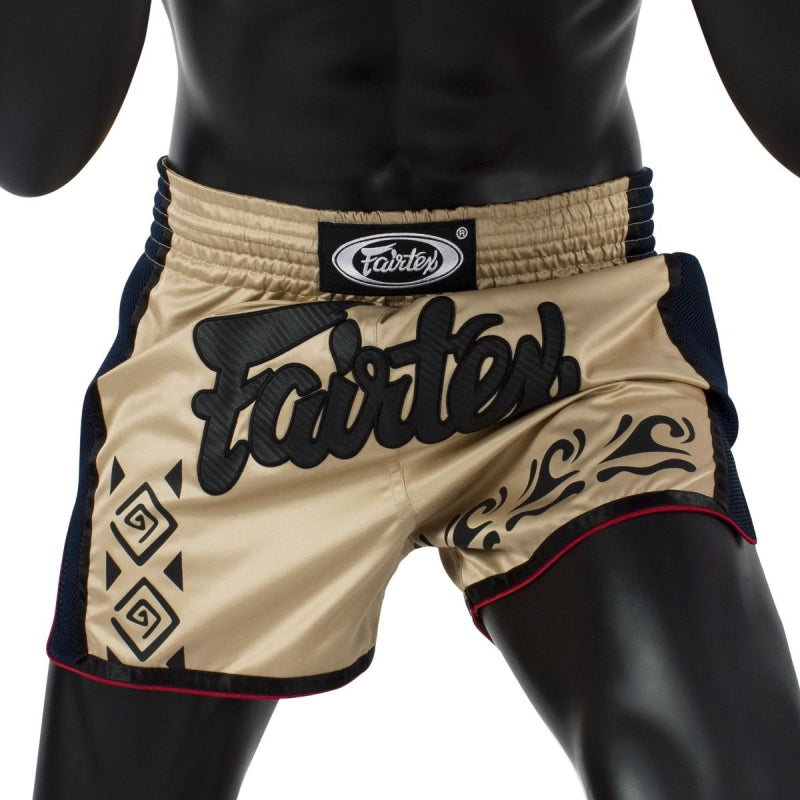 FAIRTEX MUAY THAI BROEKJE BEIGE/ZWART