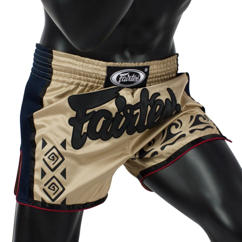 FAIRTEX MUAY THAI BROEKJE BEIGE/ZWART