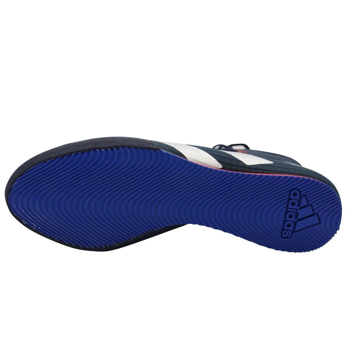 ADIDAS BOKSSCHOEN BOX HOG 4 ZWART/BLAUW/ROOD