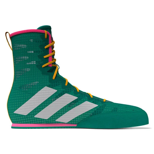 ADIDAS BOKSSCHOEN BOX HOG 4 GROEN/ORANJE/ROOS