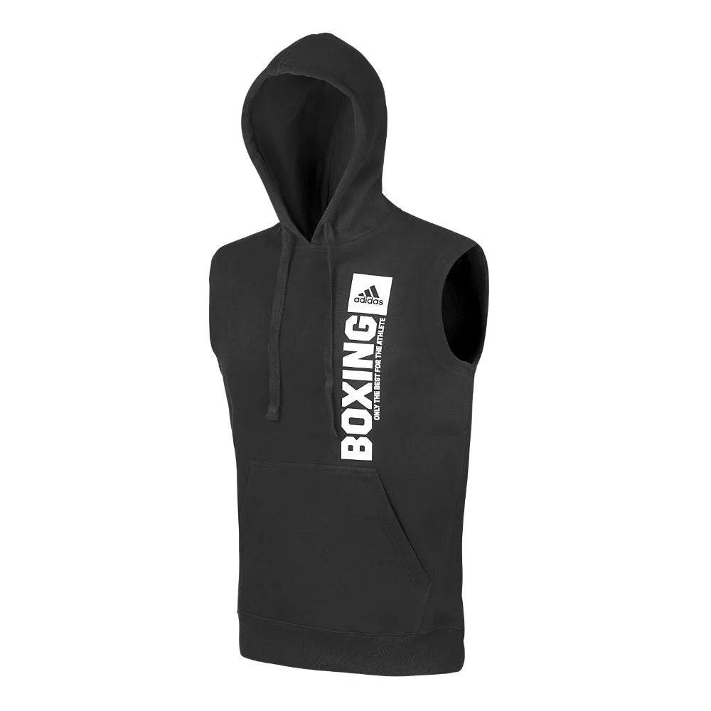 ADIDAS BOXING COMMUNITY VERTICAL HOODIE MOUWLOOS ZWART