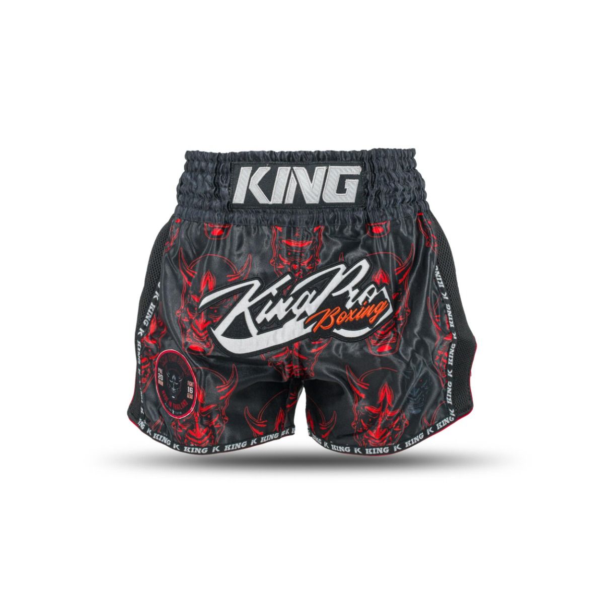 KING PRO KICKBOKS BROEKJE DEVIL 4 - ZWART/ROOD