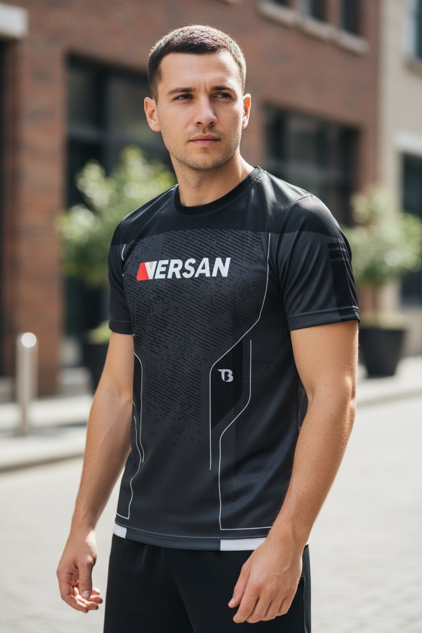 BOOSTER x VERSAN T-SHIRT - DELTA ZWART /GRIJS