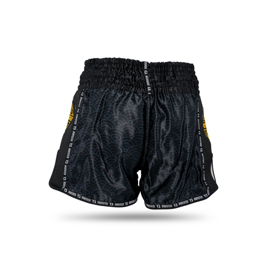 BOOSTER KICKBOKS BROEKJE SLUGGER WAVE- ZWART/GEEL