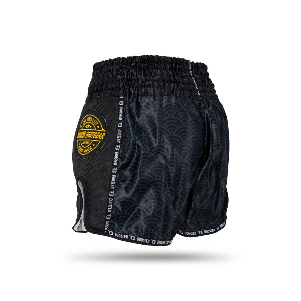 BOOSTER KICKBOKS BROEKJE SLUGGER WAVE- ZWART/GEEL