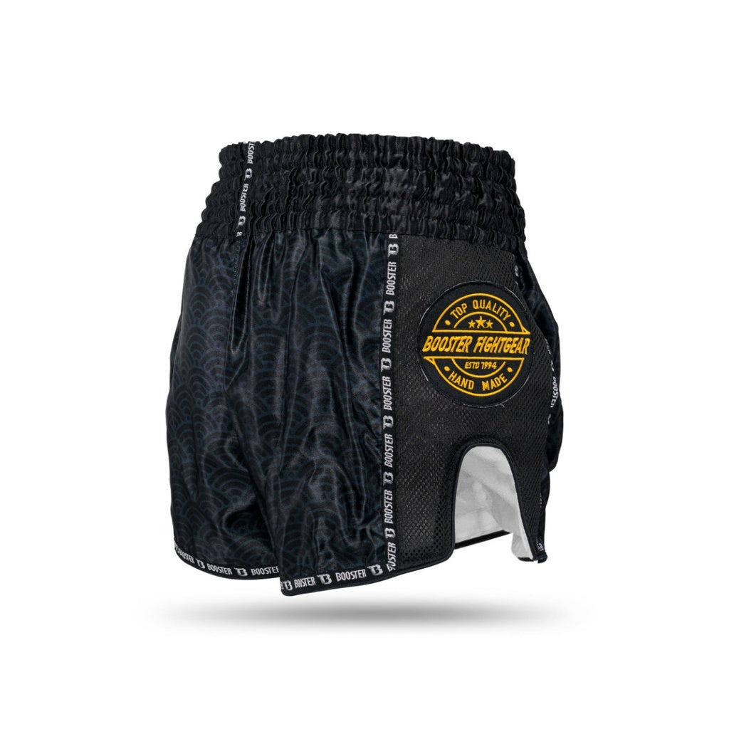 BOOSTER KICKBOKS BROEKJE SLUGGER WAVE- ZWART/GEEL