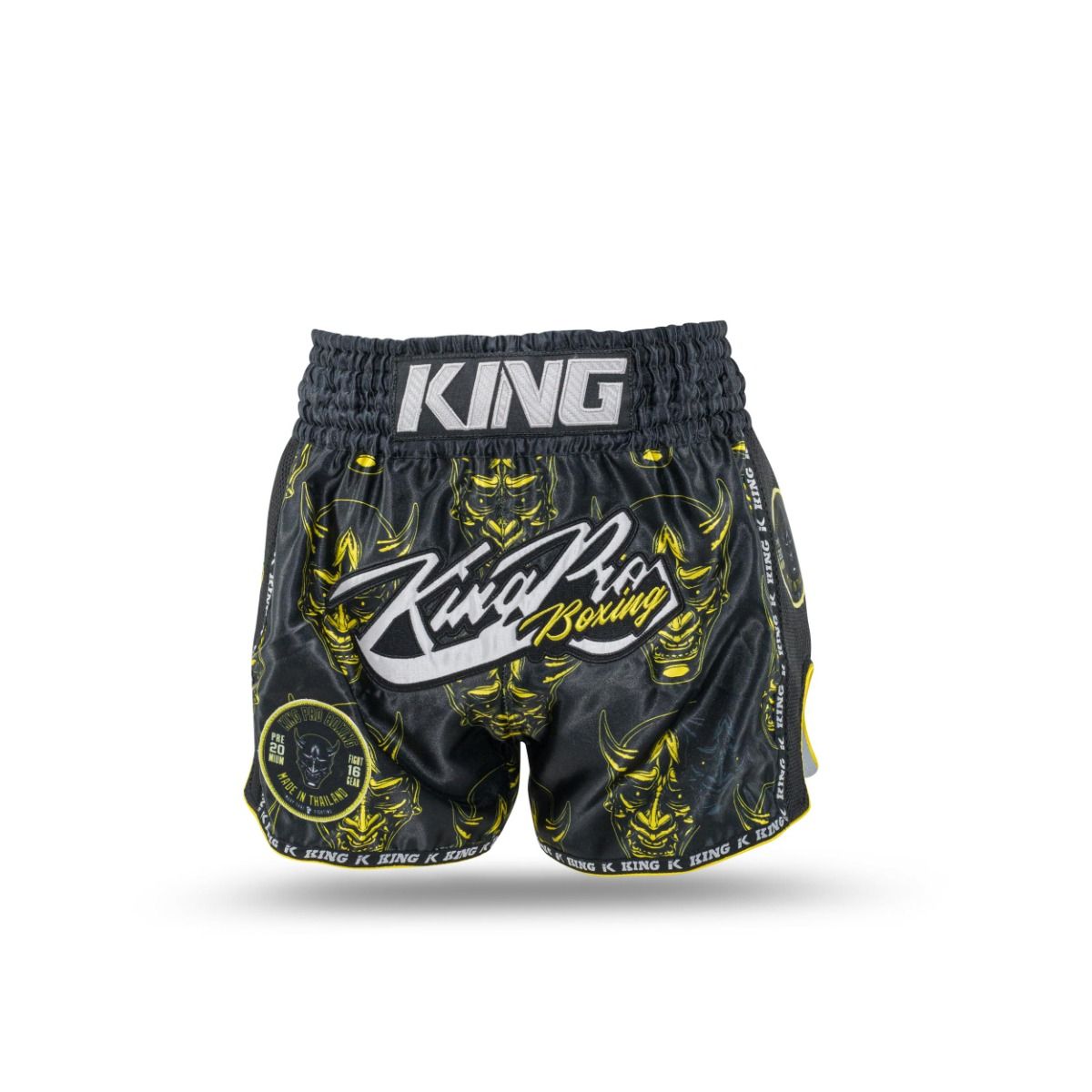 KING PRO KICKBOKS BROEKJE DEVIL 2 - ZWART/GEEL